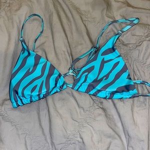 Zebra print bikini top